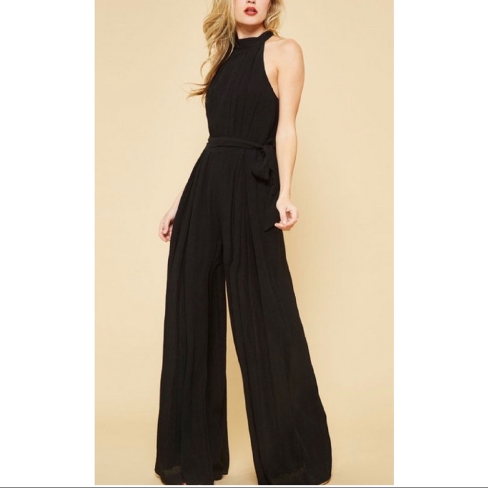 Black pants romper NWT